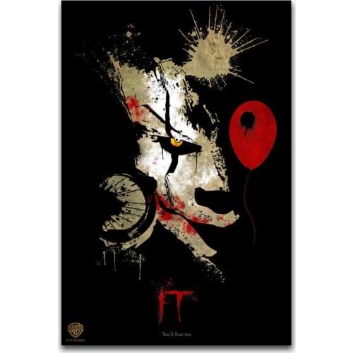 IT Movie PennyWise Stephen King Hot New Horror 2-Silk Art Poster Wall Sticker Decoration Gift