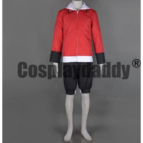Pocket Monsters Ethan Red Uniform Anime Cosplay Costume F006