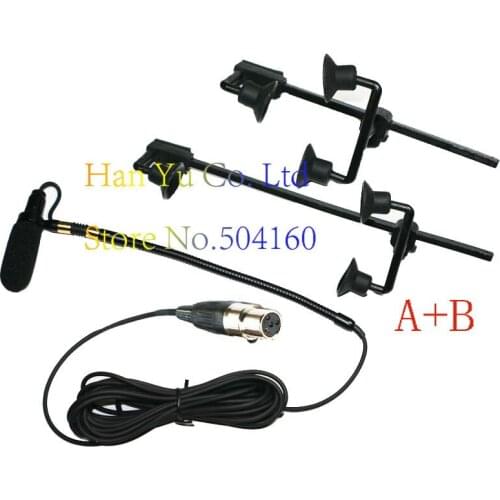 Free Shipping Pro Saxophone Stage Performance Instrument Clip Capacitor Microphone Headset For SHURE 4 Pin TA4F