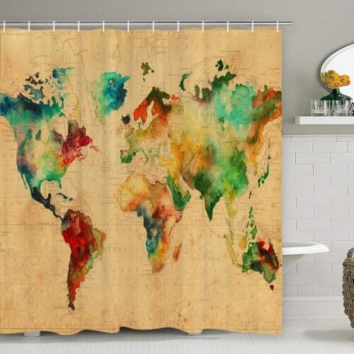 Colorful World Travel Map Colorful USA Map with States and Capital Cities Washington Florida Indiana Print