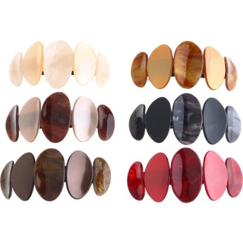 Mi Dairy Brand high quality hot sale six colors oval-shaped Spring Ponytail clips Korean version hairpin headwear