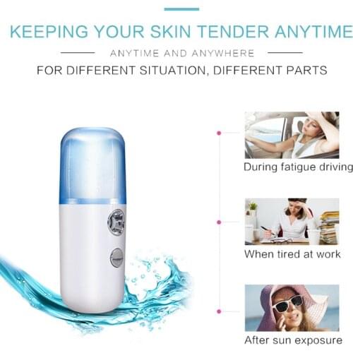 Mini Facial Steamers Nano Sprayer Portable Nano Mist Sprayer Face Skin Care Tools Steamer Moisturizing 30ml Beauty Instruments