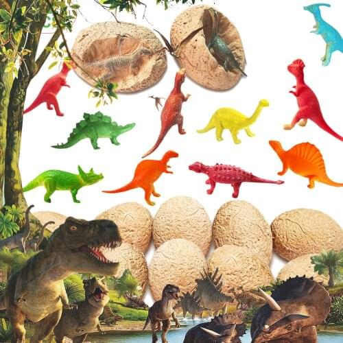 KidS Funny Educational Toys 12Pcs Dino Eggs Excavation Set Dinosaurs Fossil Dig Up Kit For Children Baby Early Educational Toys