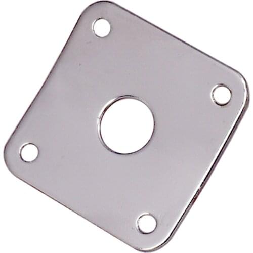 Pack of 2 Metal Square Jack Plate Cover for Guitar Replacement