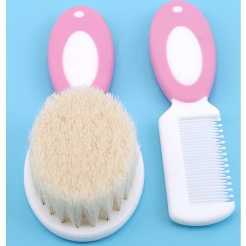 Natural Soft Baby Brush Wooden Handle Brush Hair Comb Infant Comb Head Massager Hairbrush Baby Care