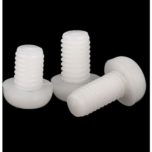 Nylon Phillips Round Head Screws White Pan Head Bolts M2 M2.5 M3 M4