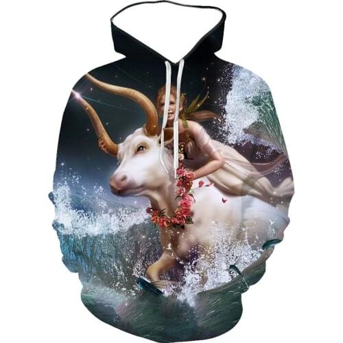 2021 New MenS And WomenS Hoodie 3d Color Printing Aesthetic Animation Series Round Tie Cap Long Sleeve Autumn And Winter