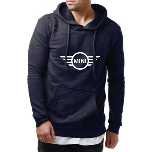 New in 2021 Men Hoodies MINI Logo Spring Autumn printing solid color cotton Crew neck Fashion Mens Hoodies K