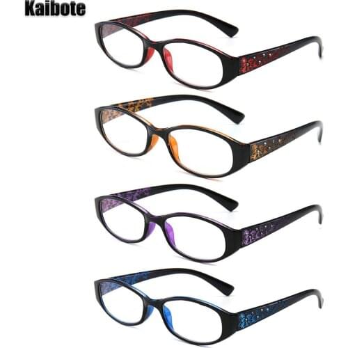 Kaibote 4 Pack Elegant Ladies Blue Light Blocking Reading Glasses +1.0 to 4.0 Multi Computer Presbyopic Eyeglasses Anti Blue-Ray