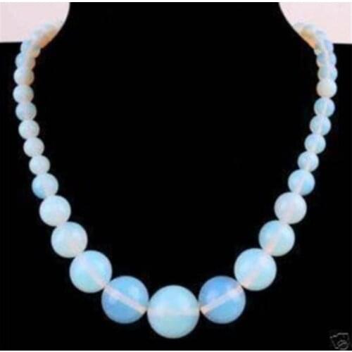 Wholesale natural Opal Round Beads Necklace 18"