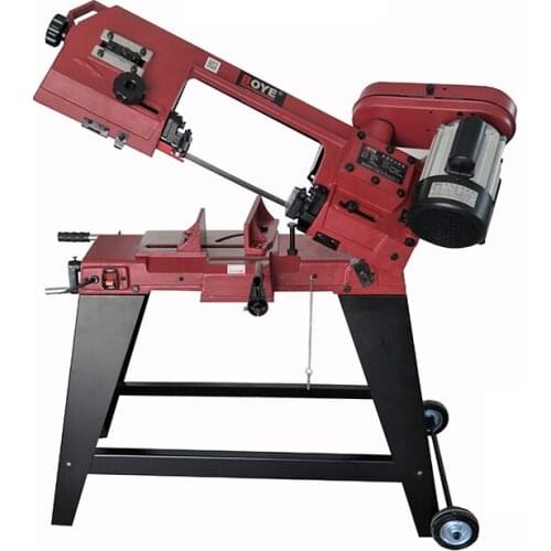 Portable Metal Band Sawing Machine Woodworking Standing Down Band Saw Small Multifunction Pipe Bar Cutting Sawing Machine New