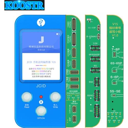 JC V1S Photosensitive Programmer For iPhone 7 To iPhone 11 Pro Max Original Color Touch shock Battery Fingerprint SN Repair Tool