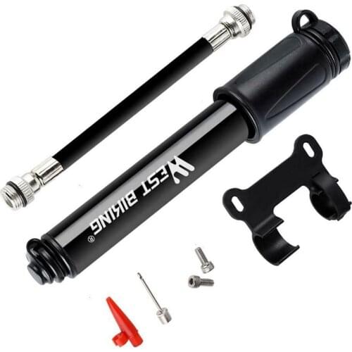 Aluminium Alloy Bicycle Hand Air Pump Bicycle Hand Air Pump Mini Portable Bike Tire Ball Inflator Cycling Accessories