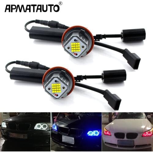 2Pcs Error Free LED Angel Eyes Marker Lights Bulbs For BMW E39 E83 E60 E61 E53 E64 E65 E66 LED Angel Eyes White Fog lights