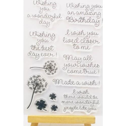ZFPARTY Make a wish Transparent Clear Silicone Stamp/Seal for DIY scrapbooking/photo album Decorative card making