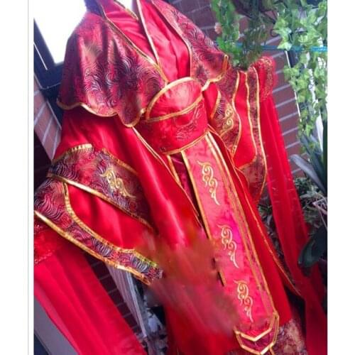 7 Designs Universal Traditional Chinese Wedding Bride Red Costume Hanfu for Anime Chang'an Fantasy Night Red Female Hanfu