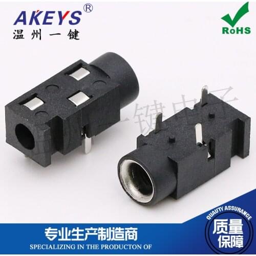 10 pcs PJ-320F Copper Sleeve 3.5mm Headphones Jack 3-Pin Stereo Audio Socket USB