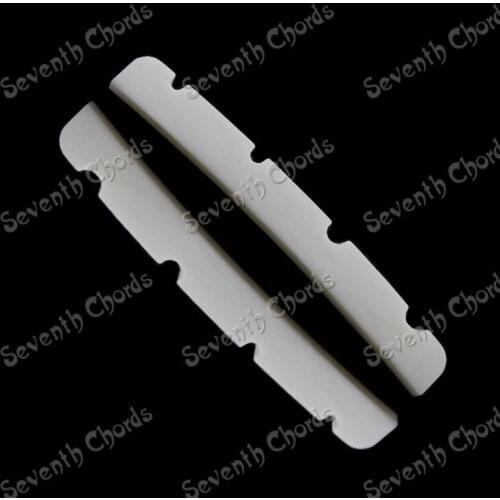 2 Pcs Curved 4 String Slotted Bone Nuts For Electric Bass Guitar 42 x 3.2 x 4.8-4.6mm