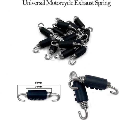 2PCS Motorcycle Exhaust Spring Hooks Stainless Steel Universal Exhaust Front Middle Link Pipe Rotatable Metal Springs Kit Set