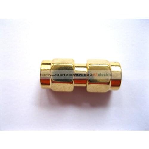 20 Pcs SMA RF Double Male Coaxial Connector Gold Plated