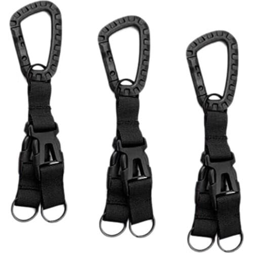3Pcs Multifunction Hanging Buckle Key Hook Webbing Belt Carabiner Clip Handing Belt Clip Backpack Buckle