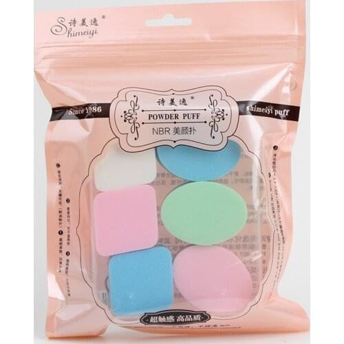 6pcs/bag Makeup sponge in a PVC bag Smooth loose Foundation Powder Cosmetics puff Make Up