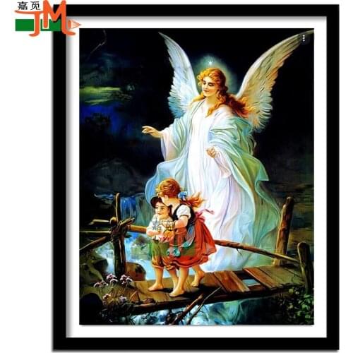 5D Diamond Painting Full Square Angle Diamond Embroidery Sale Girl And Baby Rhinestones Round Drill Pictures Diamond Mosaic Gift