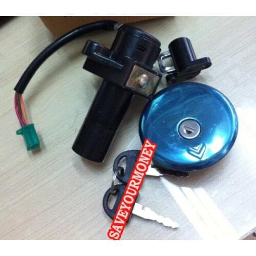 Free shipping motorcycle accessories Fuel Gas Cap Key full Set Ignition Switch Lock For Suzuki GN250