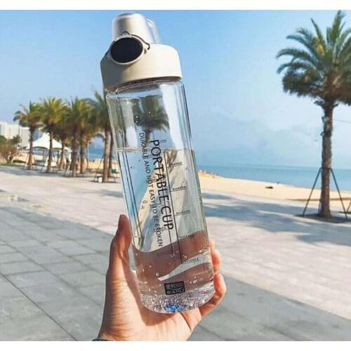 800ML Outdoor Water Bottle with Tea Infusers Sports Bottles Eco-friendly with Lid Hiking Camping Plastic BPA Free