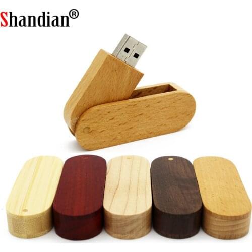 SHANDIAN promotion USB 2.0 Wooden bamboo USB flash drive pen driver wood pendrive 4GB 8GB 16GB 32GB 64GB USB free custom logo