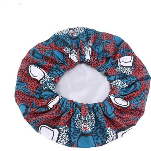 Stretch Print Elastic Shower Cap Waterproof Shower Cap Reusable Exquisite Fashionable Bright Printing