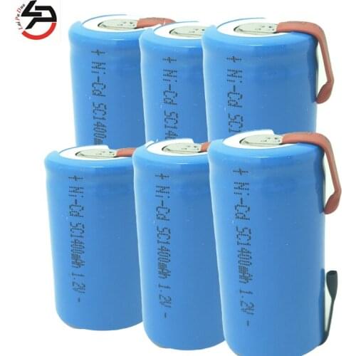 Laipuduo 6pcs NI-CD SC1400mah Rechargeable batteries accumulator power bank 1.2v SC power bank 1400mah SC accumulator