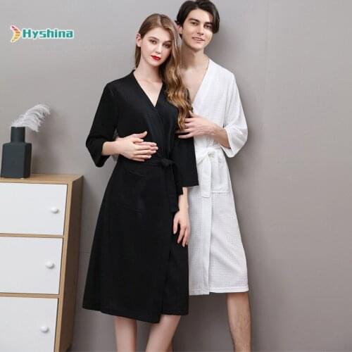 Summer Pajamas Womens Absorbent Quick Dry Oversized Nightgown Mens Bathrobe Spring / Autumn
