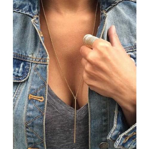 Fashion Simple Women New Necklace Charm Gift Chain Bar Necklaces Pendants Long