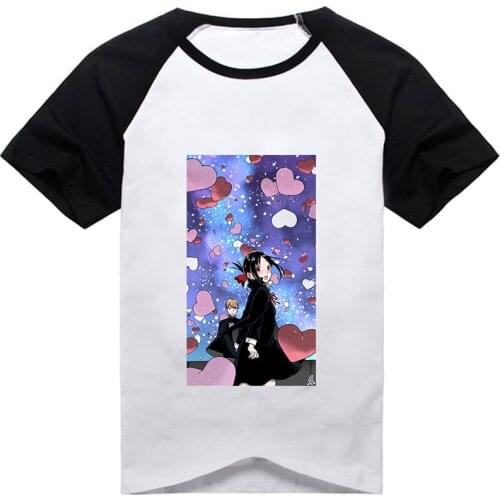 New hot Kaguya-sama: Love Is War anime tshirt Shirogane Miyuki Shinomiya Kaguya Unisex Casual Short Sleeve Tshirt cute print Tee