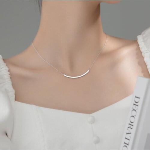 Bar Style Silver Pendant Necklace 925 Sterling Silver Pendants Necklaces