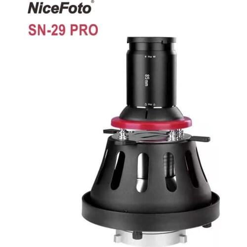 NiceFoto SN-29 Pro Professional Optical Photography Focusing Snoot 85mm Len Bowens Mount Light Effect for LED Studio Flash Light