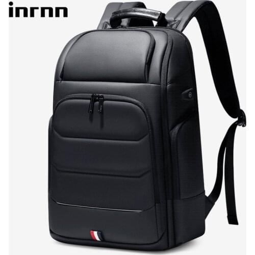 Inrnn 15.6 inch Laptop Backpack Large Capacity Men USB Charge Backpacks High Quality Travel Bag Male Waterproof Backpack Mochila