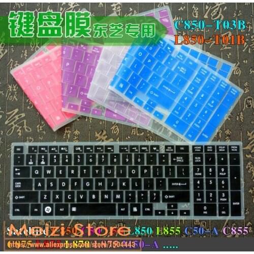 15 15.6 inch Silicone Laptop Keyboard Cover Skin Protector For Toshiba Satellite C850 C855 C855D C870 C875 C875D C50 L50 L850