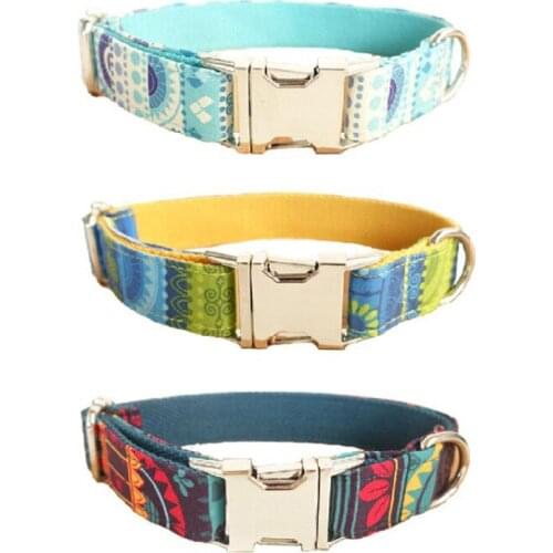 Dog Collar Personalized Customize Name ID Tag Puppy or Small Medium Large Dogs Neck Strap Collars Bow Tie for Big and Small Dog