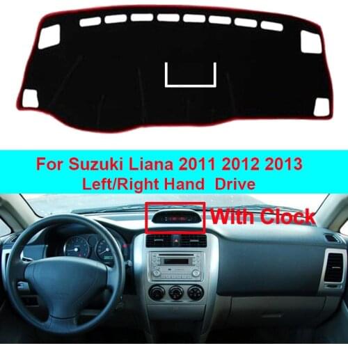 Car Inner Dashboard Cover Dash Mat Carpet Cushion Sun Shade Dash Board Pad For Suzuki Liana 2011 2012 2013 with Clock LHD RHD