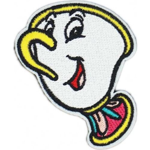 Tea cup Embroidered Sew or Iron on Patch