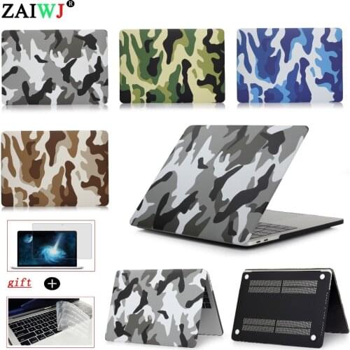 ZAIWJ 2018 Print Laptop Case For MacBook Air Retina Pro 11 12 13 15 for Mac book New Pro 13 15 " with Touch Bar + Keypad Cover