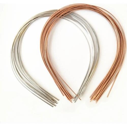 10 Pcs/Lot) 1.2mm Copper Rhodium Gold Plated Steel Hair Band Setting Head Wear Girl Hair Band For Jewelry Making
