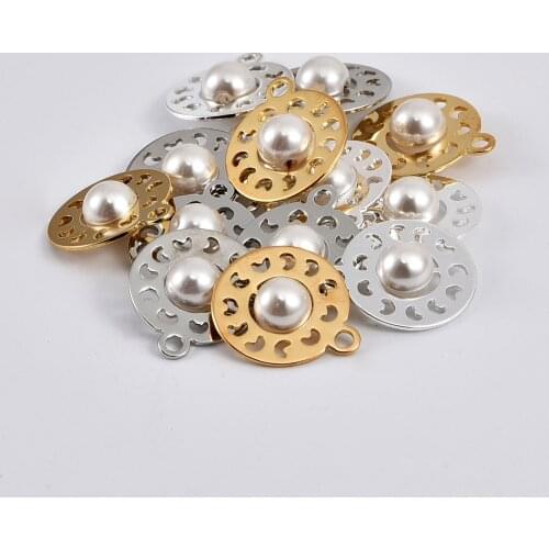 2pcs/lot zhu ru 14mm Large Imitation pearls round earrings Charms Making Women Earring Setting Ornaments Jewelry Accessories