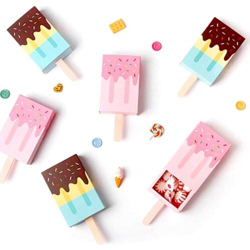 5pcs Chocolate Drawer Folding Gift Box Packaging Cookies Candy Wrapping Paper Bags Wedding Christmas Birthday Party Decoration