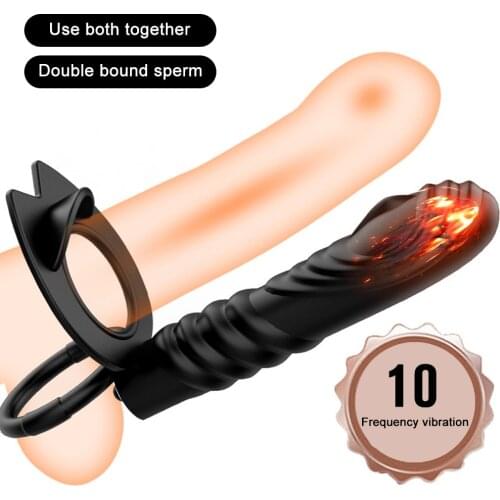 Double Penetration Anal Plug Dildo Vibrator Butt Plug Sex Toys for Couples Strapless Strap-on Dildo Vibrators for Woman Sex Shop