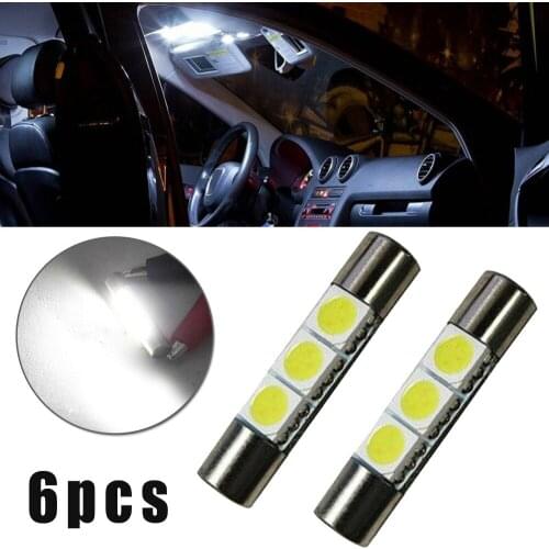 Auto LED Lights Car Parts Replacement Set Sun Visor Super bright White 5050 3-SMD