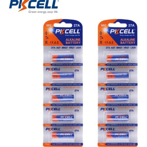 10Pcs/2card 27A 12V Battery MN27 27A A27 L828 Battery For Doorbell Alkaline Batteries Remote Control Flshalight PKCELL