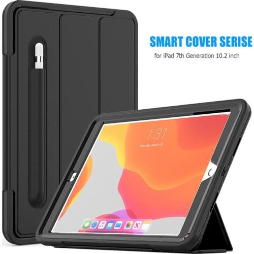 Case for iPad 7 7th 8 8th gen Smart Cover Funda Pencil Cover for iPad 10.2 2020 Release Heavy Duty Full Body Skin Stand shell